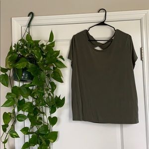 A New Day Olive Open Back Top Size XXL